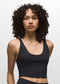 prAna W Chakara Crop Top BLACK