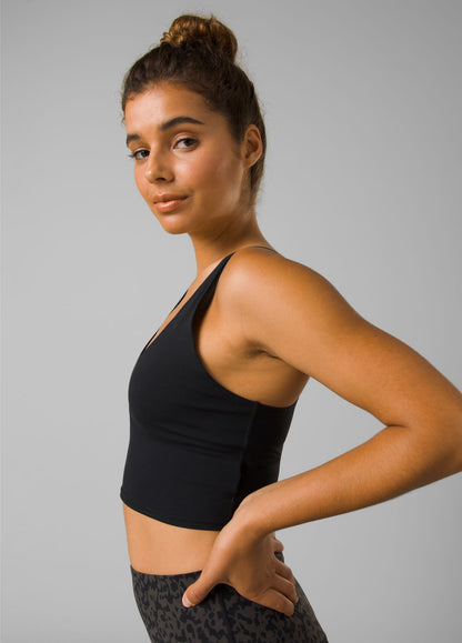 prAna W Chakara Crop Top BLACK