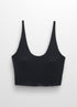 prAna W Chakara Crop Top BLACK