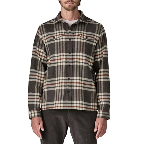 Patagonia M Fjord Flannel CATCH INK BLACK