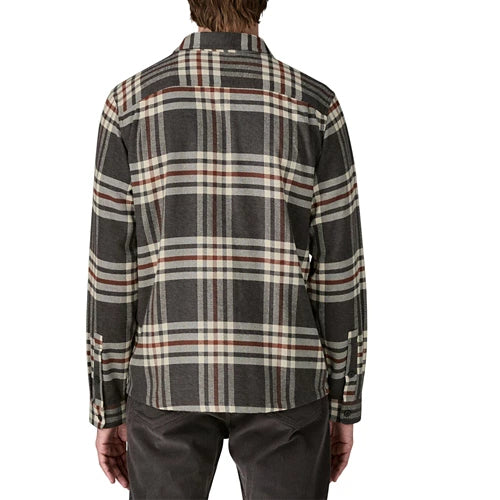 Patagonia M Fjord Flannel CATCH INK BLACK