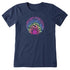 Life is Good W Crusher Lite Tie-Dye Here Comes DARKEST BLUE