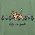 Life is Good W SS Crusher AI Flowers Garden GRANITE GREEN
