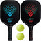 Franklin Sports 2 Person Pickleball Paddle Set RED / BLUE
