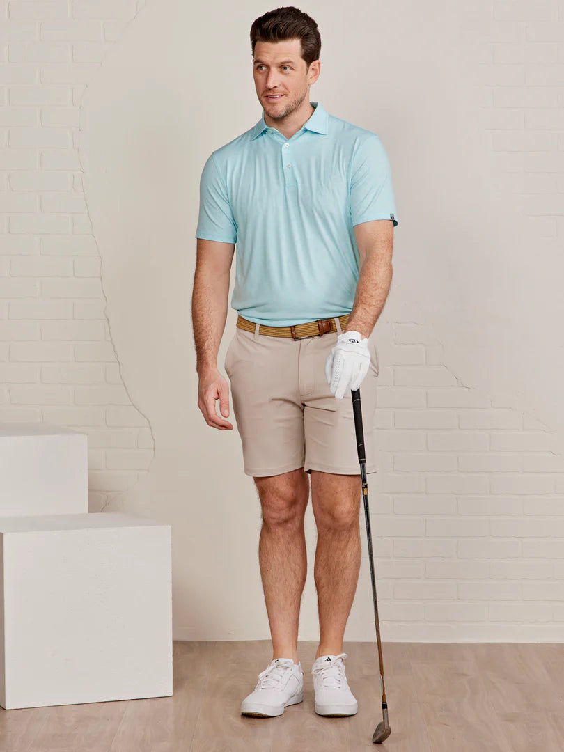 Tasc M Cloud Polo WATERFALL HEATHER