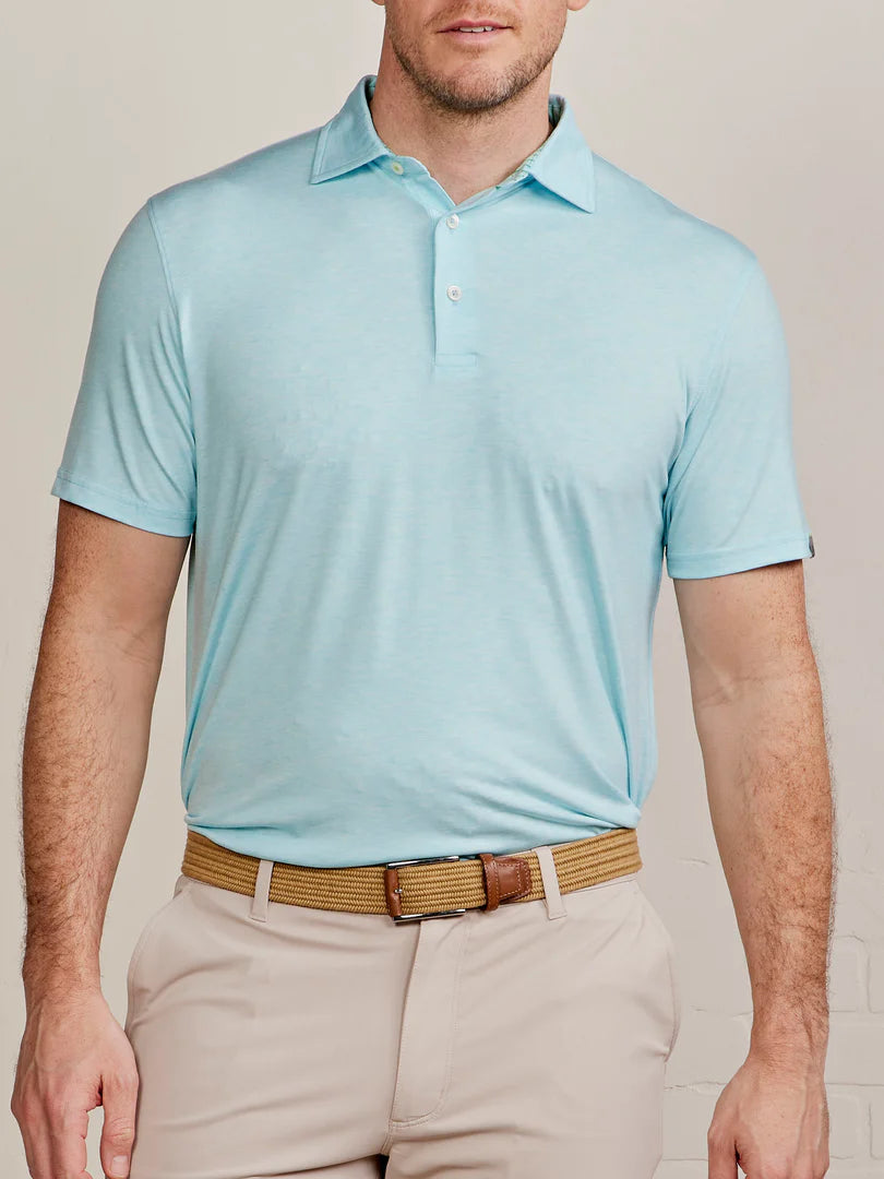 Tasc M Cloud Polo WATERFALL HEATHER