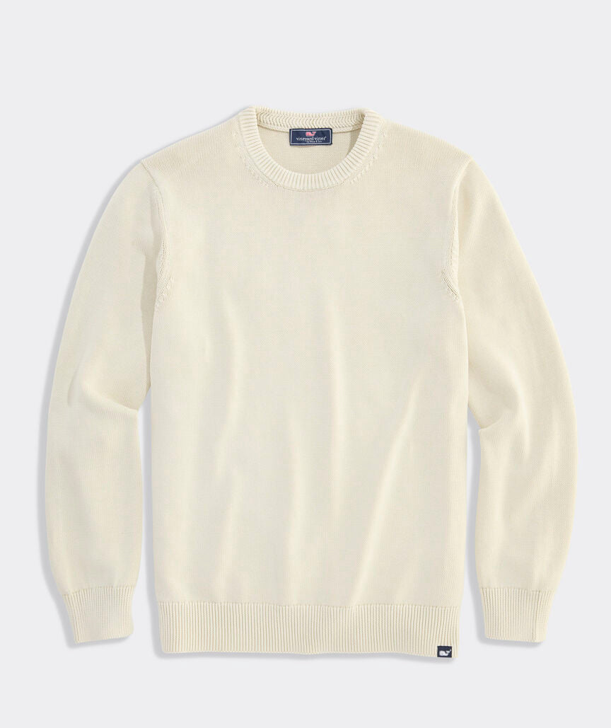 Vineyard Vines M Garment Dyed Cotton Sweater STONE