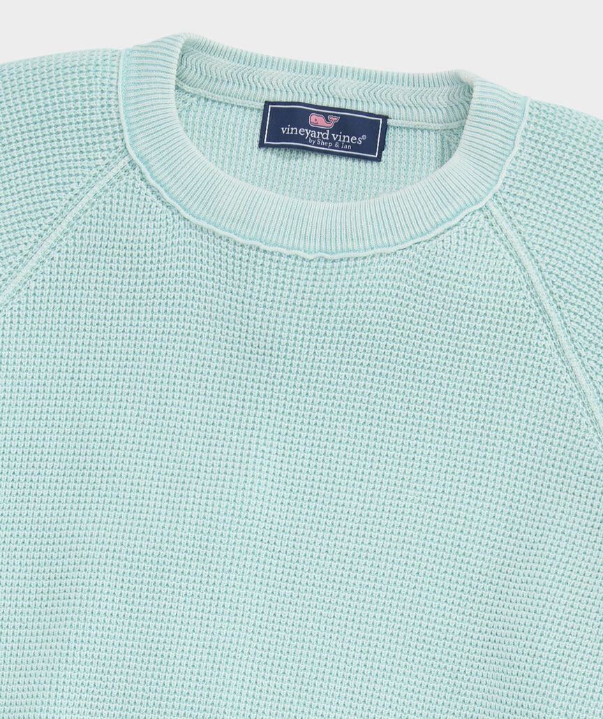 Vineyard Vines M Waffle Crewneck Sweater MANGROVE MINT