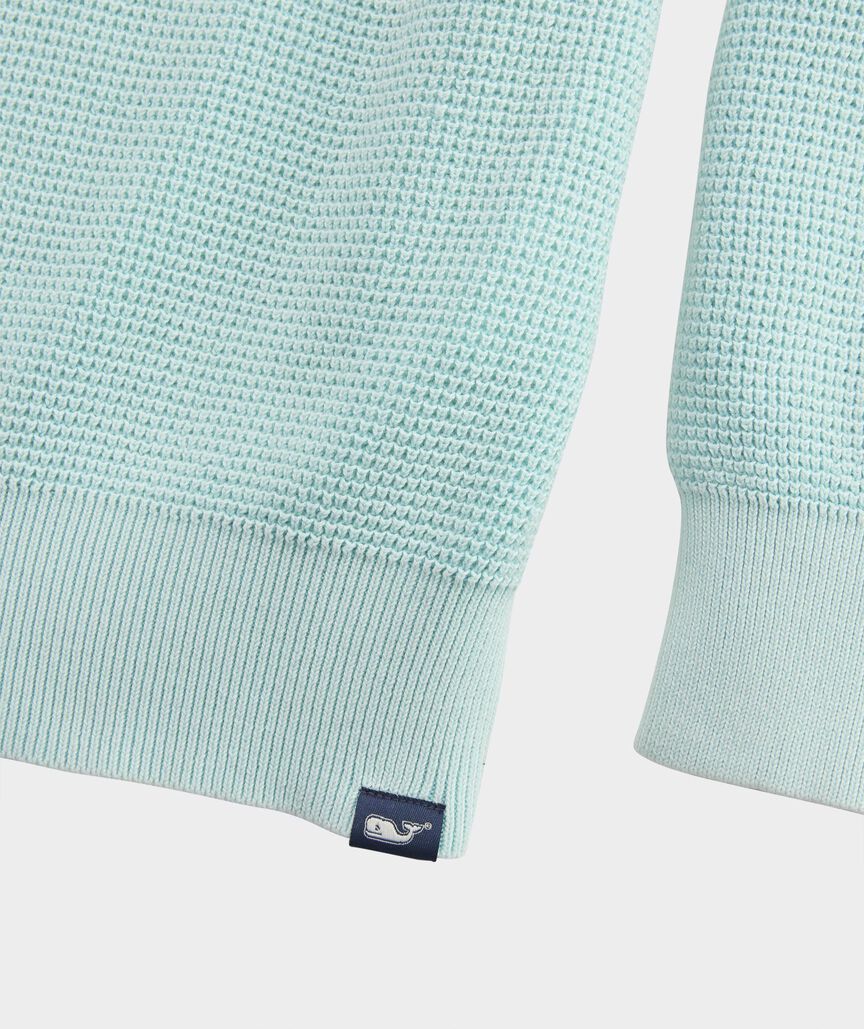 Vineyard Vines M Waffle Crewneck Sweater MANGROVE MINT