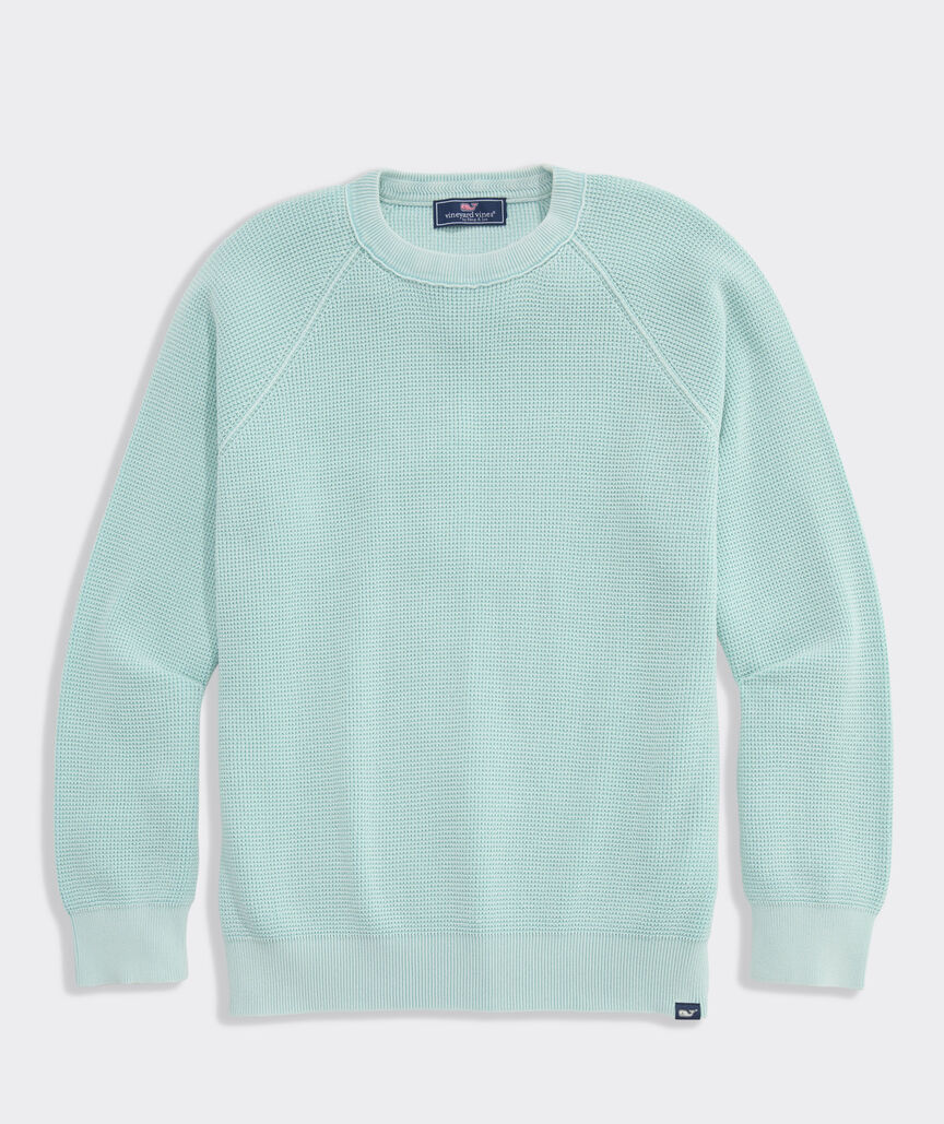Vineyard Vines M Waffle Crewneck Sweater MANGROVE MINT