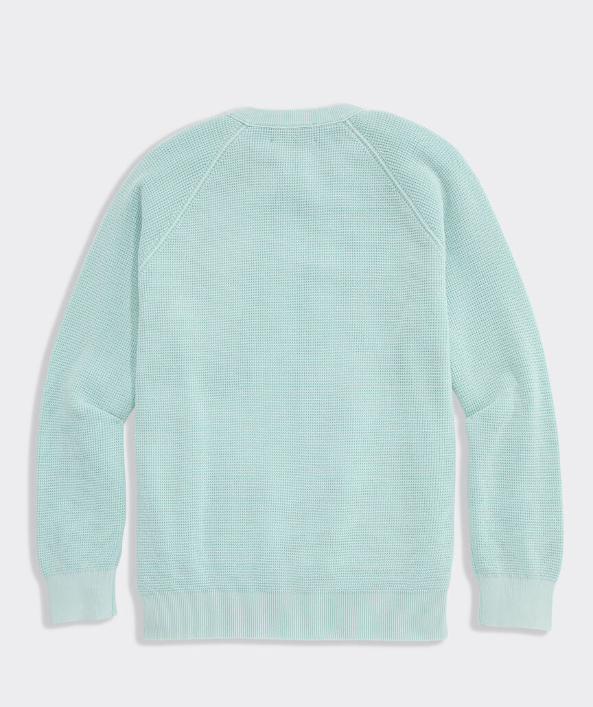 Vineyard Vines M Waffle Crewneck Sweater MANGROVE MINT