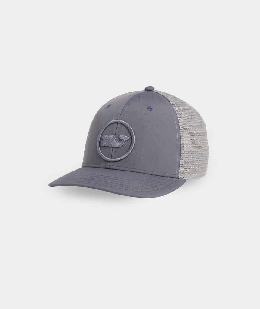 Vineyard Vines Whale Dot Performance Trucker Hat BLUESTONE