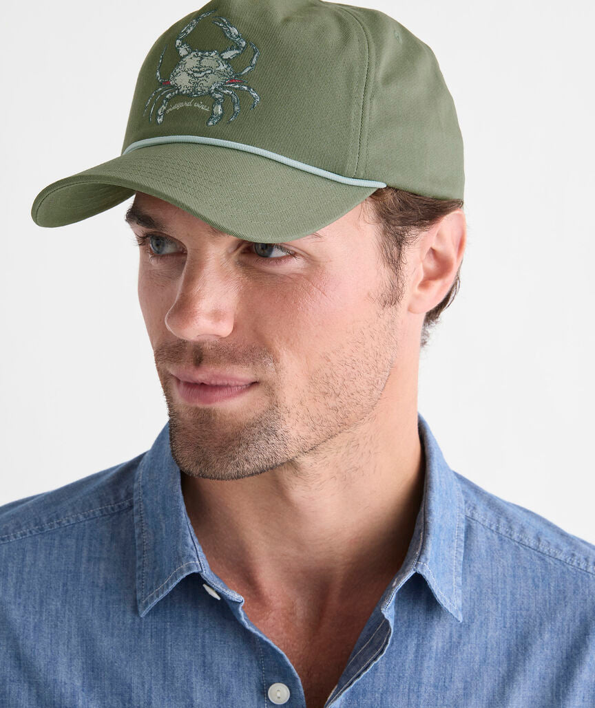 Vineyard Vines Crab Rope Hat OLIVE DUSK