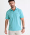 Vineyard Vines M Bradley Stripe Polo MINT / OCEAN BREEZE