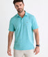 Vineyard Vines M Bradley Stripe Polo MINT / OCEAN BREEZE