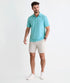 Vineyard Vines M Bradley Stripe Polo MINT / OCEAN BREEZE