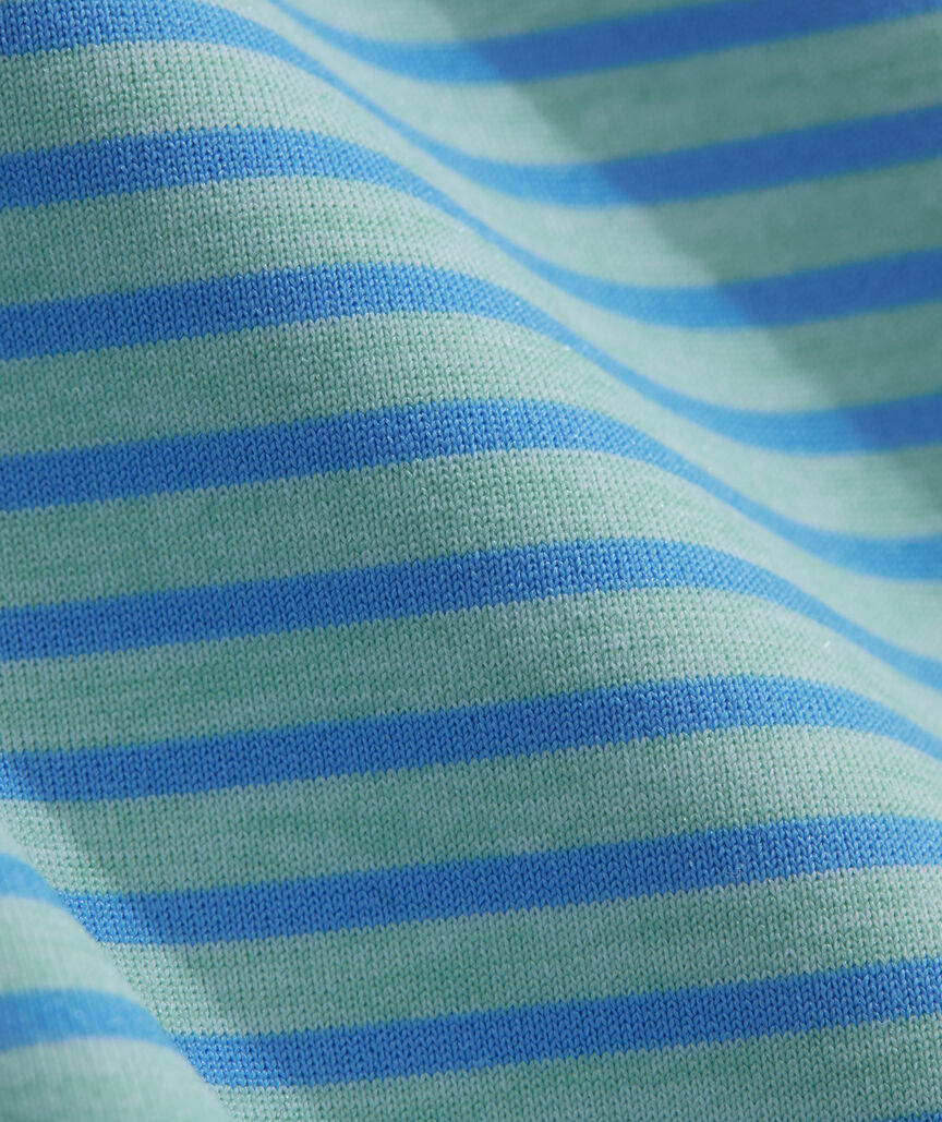 Vineyard Vines M Bradley Stripe Polo MINT / OCEAN BREEZE