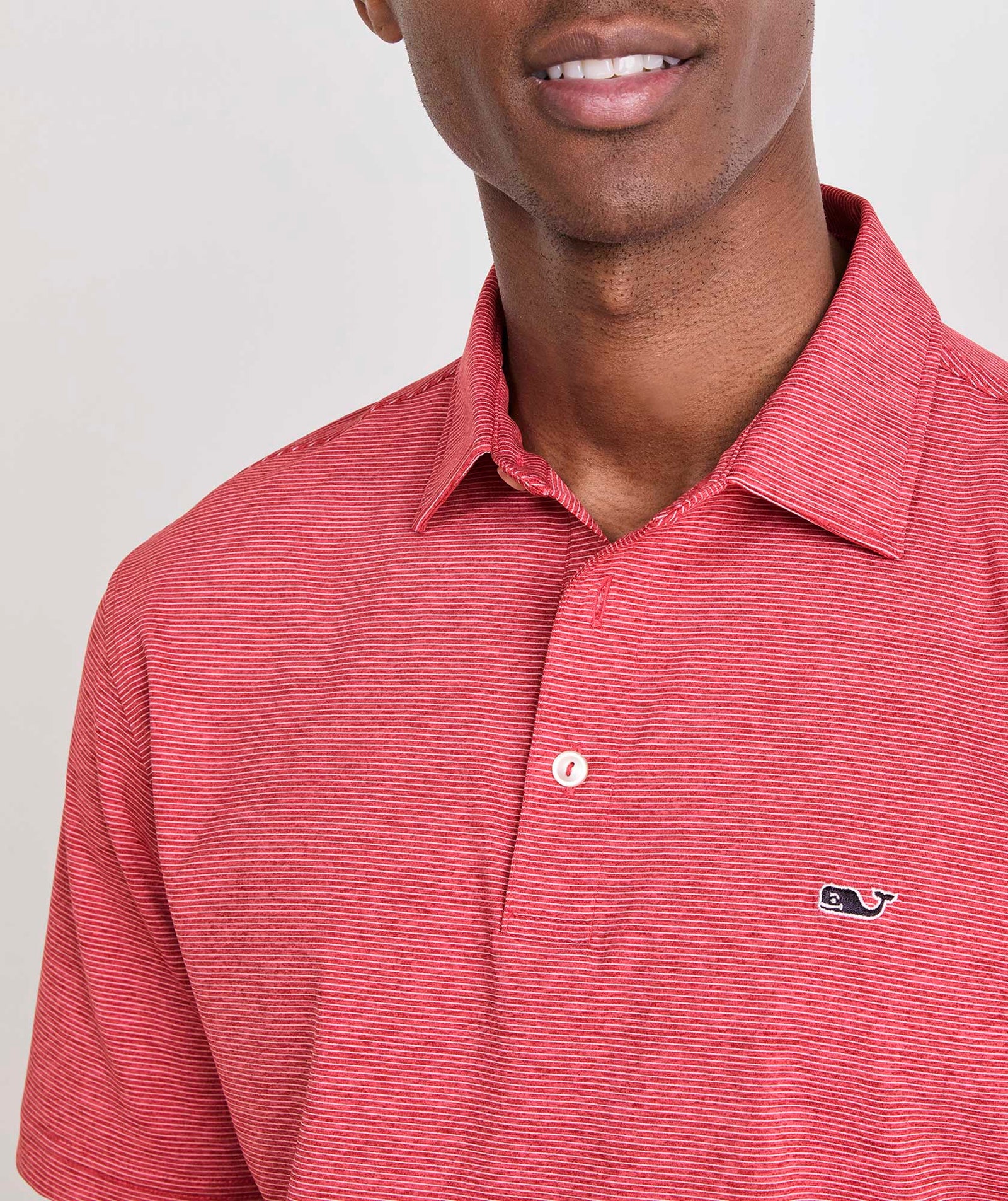 Vineyard Vines M St. Jean Sankaty Polo LIGHTHOUSE RED