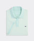 Vineyard Vines M SS Stripe Edgartown Pique Polo AQUA HAZE