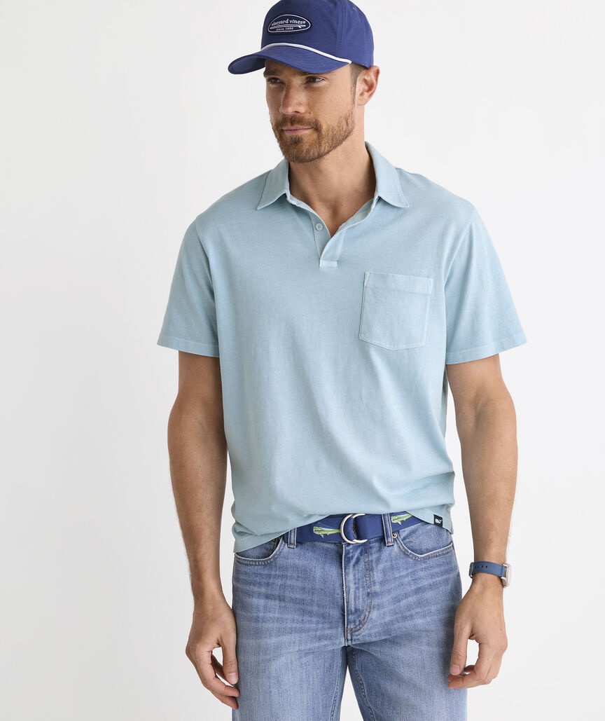Vineyard Vines M Surf Polo DEL MAR BLUE