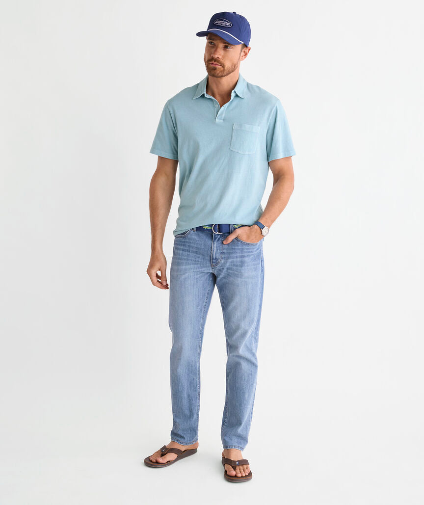 Vineyard Vines M Surf Polo DEL MAR BLUE