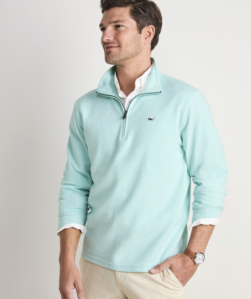 Vineyard Vines M Saltwater 1/4 Zip AQUA HAZE