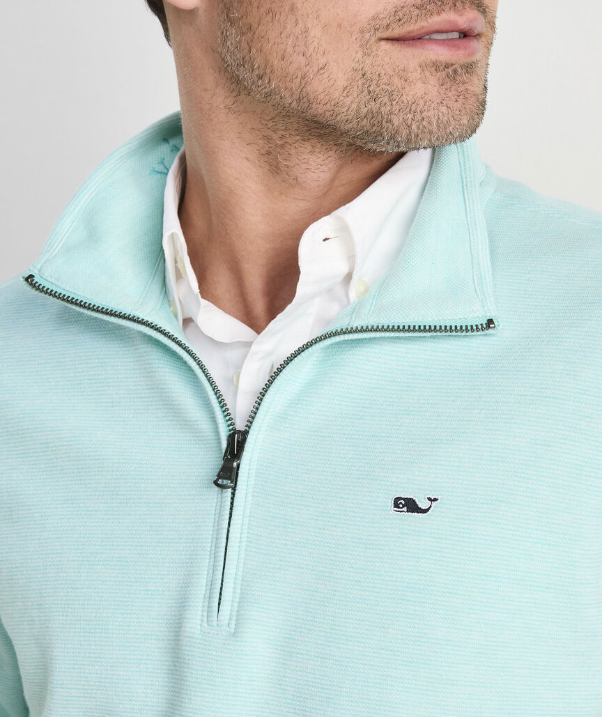 Vineyard Vines M Saltwater 1/4 Zip AQUA HAZE