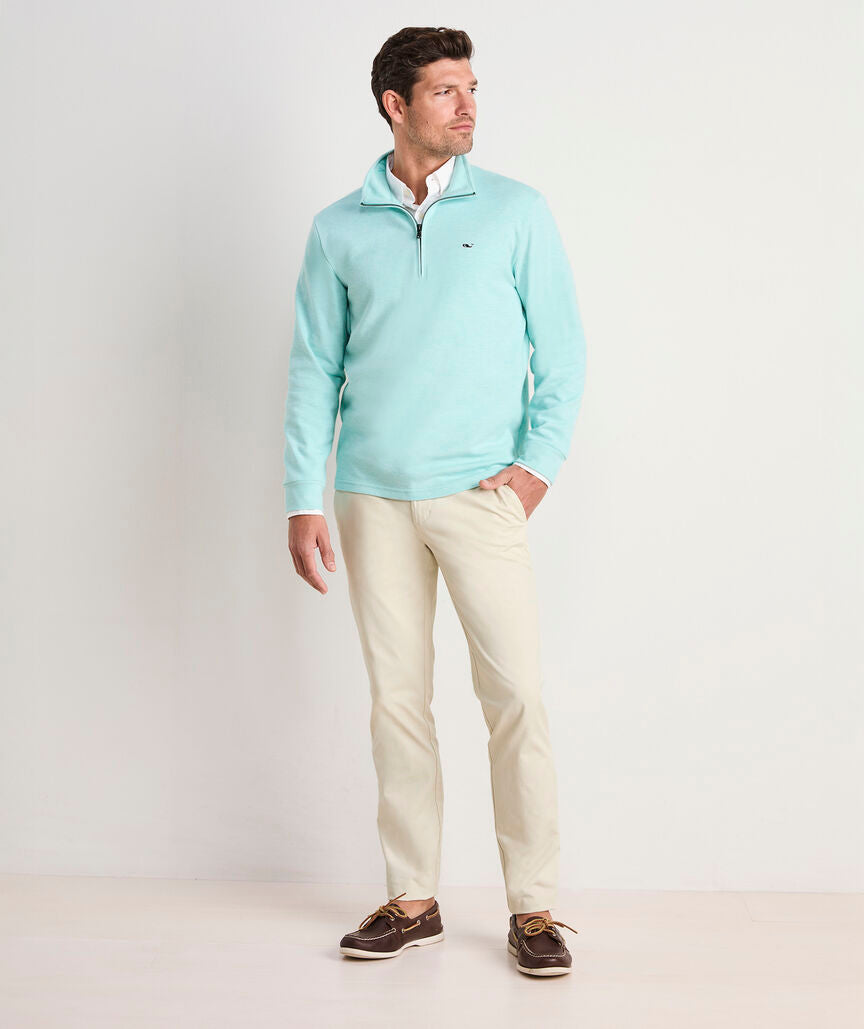 Vineyard Vines M Saltwater 1/4 Zip AQUA HAZE