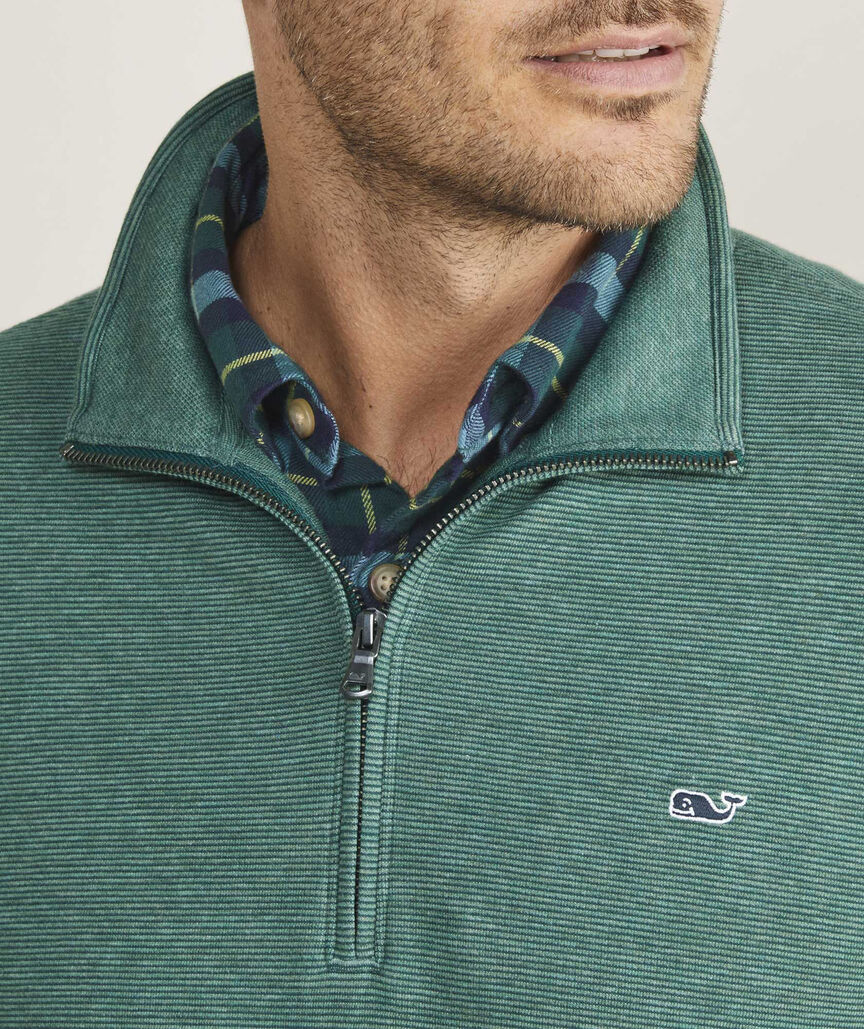 Vineyard Vines M Saltwater 1/4 Zip CHARLESTON GREEN