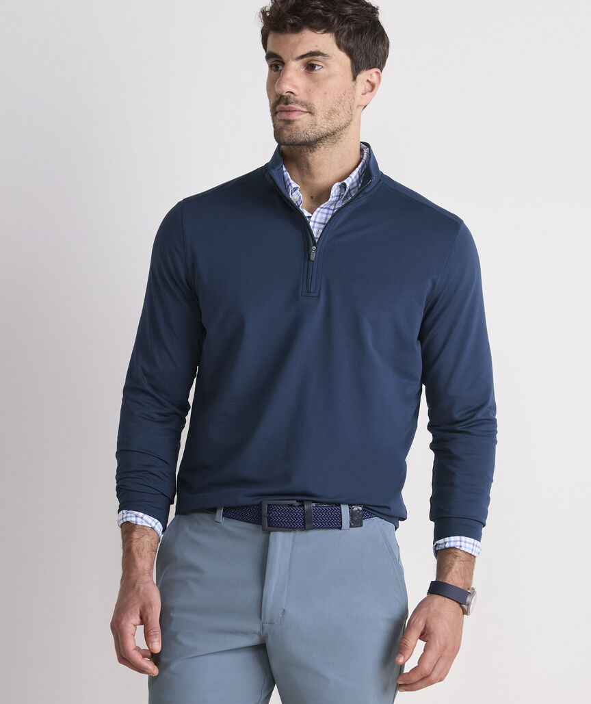 Vineyard Vines M Performance Club 1/4 Zip BLUE BLAZER