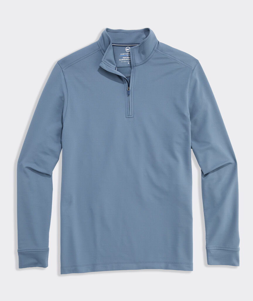 Vineyard Vines M Performance Clubhouse 1/4 Zip BLUE HERON