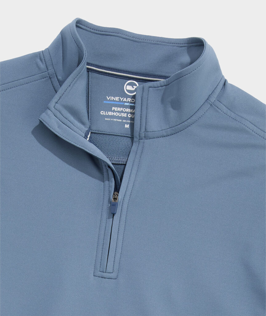 Vineyard Vines M Performance Clubhouse 1/4 Zip BLUE HERON