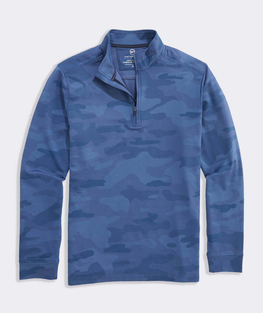 Vineyard Vines M Performance Club 1/4 Zip MOONSHINE CAMO