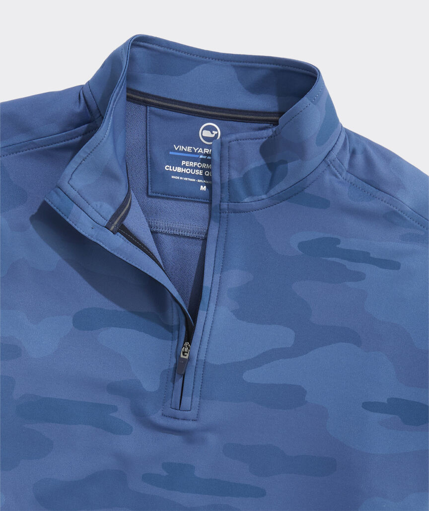 Vineyard Vines M Performance Club 1/4 Zip MOONSHINE CAMO