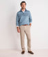 Vineyard Vines M Breton Stripe Saltwater 1/4 Zip BLUE MIRAGE