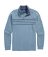 Vineyard Vines M Breton Stripe Saltwater 1/4 Zip BLUE MIRAGE
