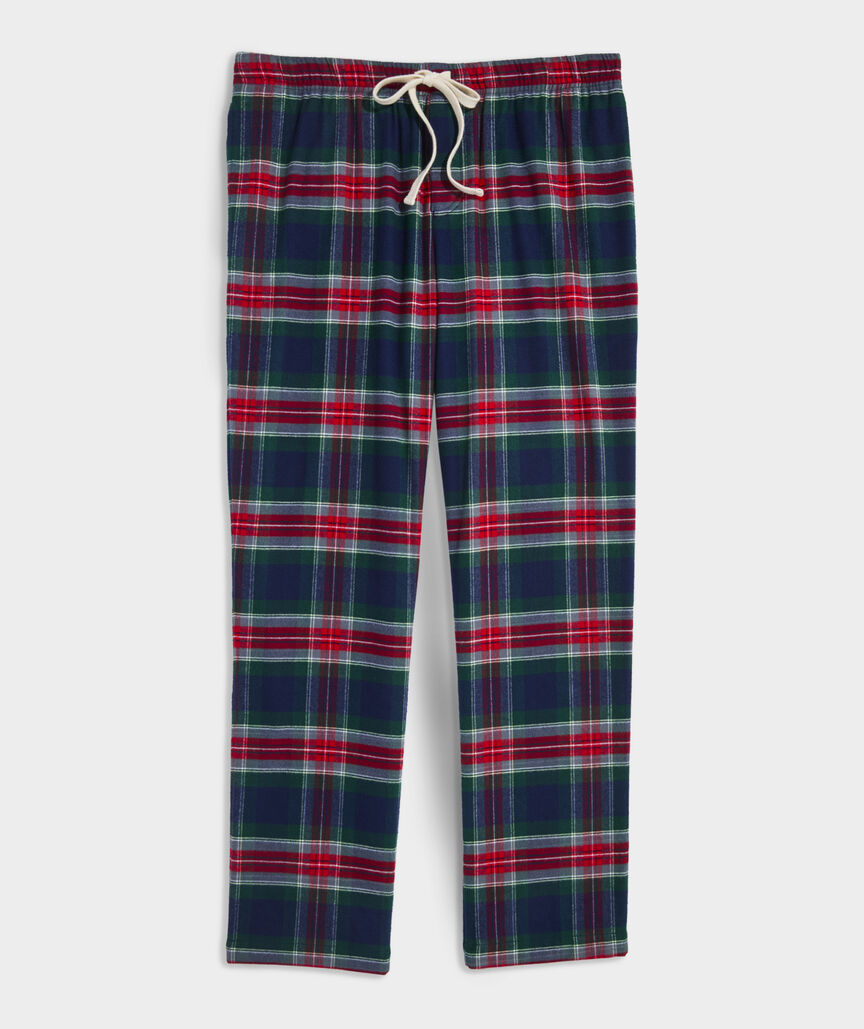 Vineyard Vines M Flannel Lounge Pants BALSAM PLAID NAVY