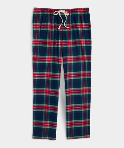 Vineyard Vines M Flannel Lounge Pants BALSAM PLAID NAVY