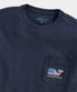 Vineyard Vines M SS Flag Whale Pocket Tee VINEYARD NAVY