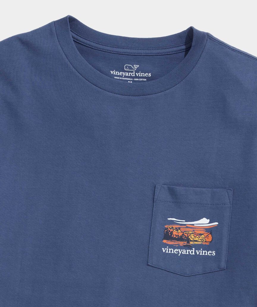 Vineyard Vines M SS Autumn Wakes Tee MOONSHINE