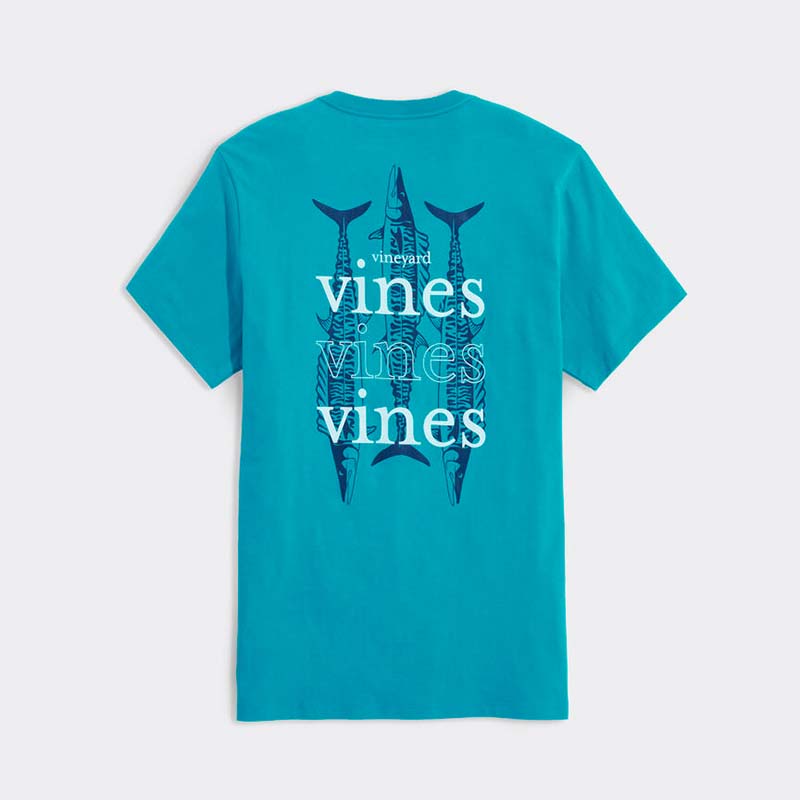 Vineyard Vines M SS Wahoo Vines Tee TURQUOISE FIN