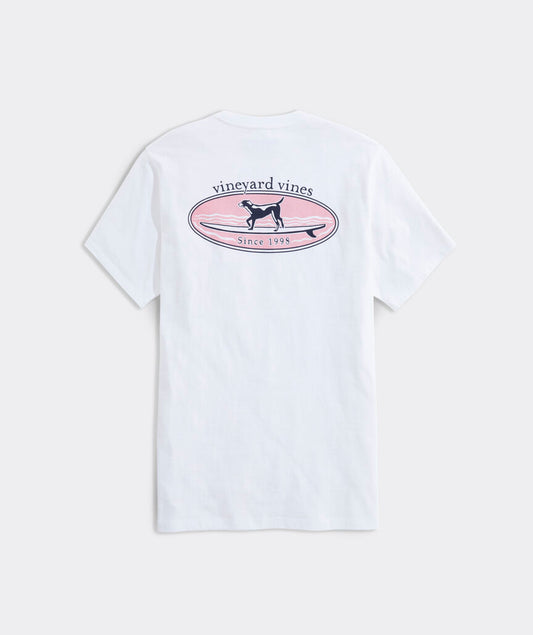 Vineyard Vines M SS Dog Surf Logo WHITE CAP