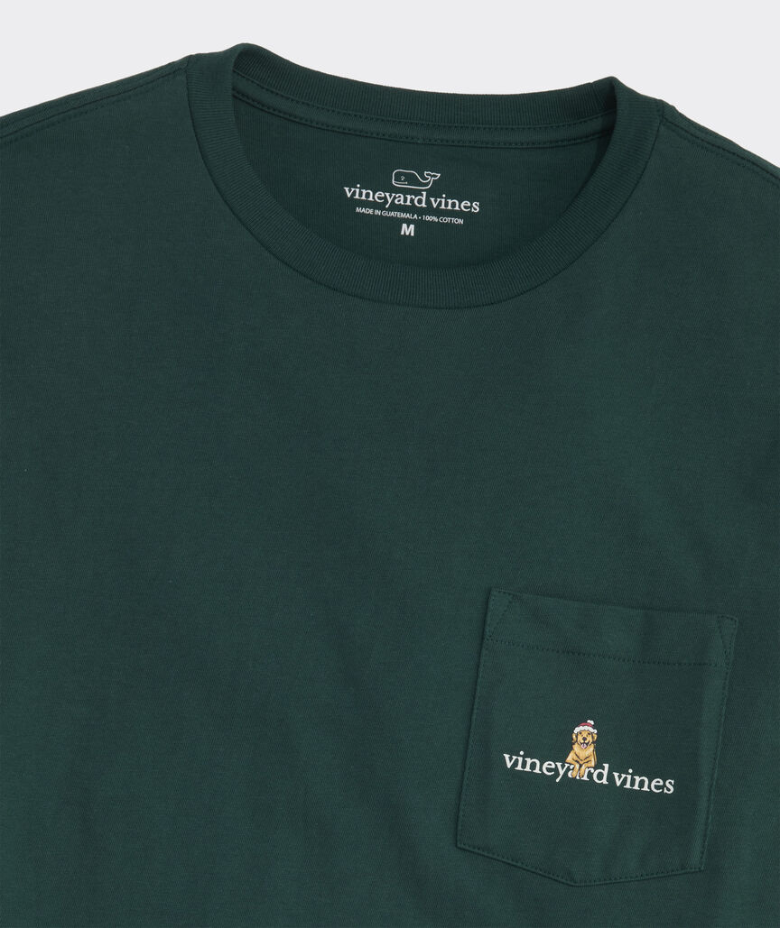 Vineyard Vines M LS Sleigh Dogs Tee CHARLESTON GREEN