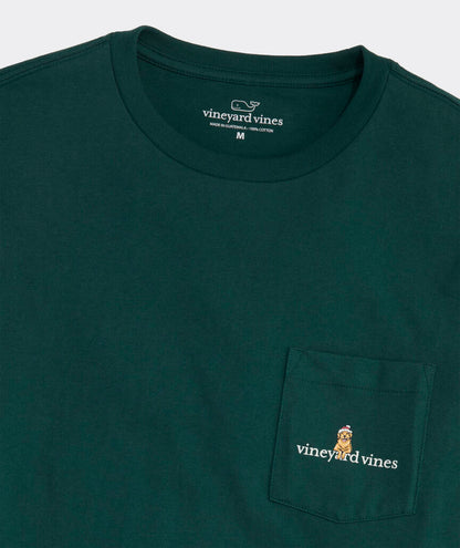 Vineyard Vines M LS Sleigh Dogs Tee CHARLESTON GREEN