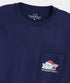 Vineyard Vines M LS Santa's List Whale Tee NAUTICAL NAVY