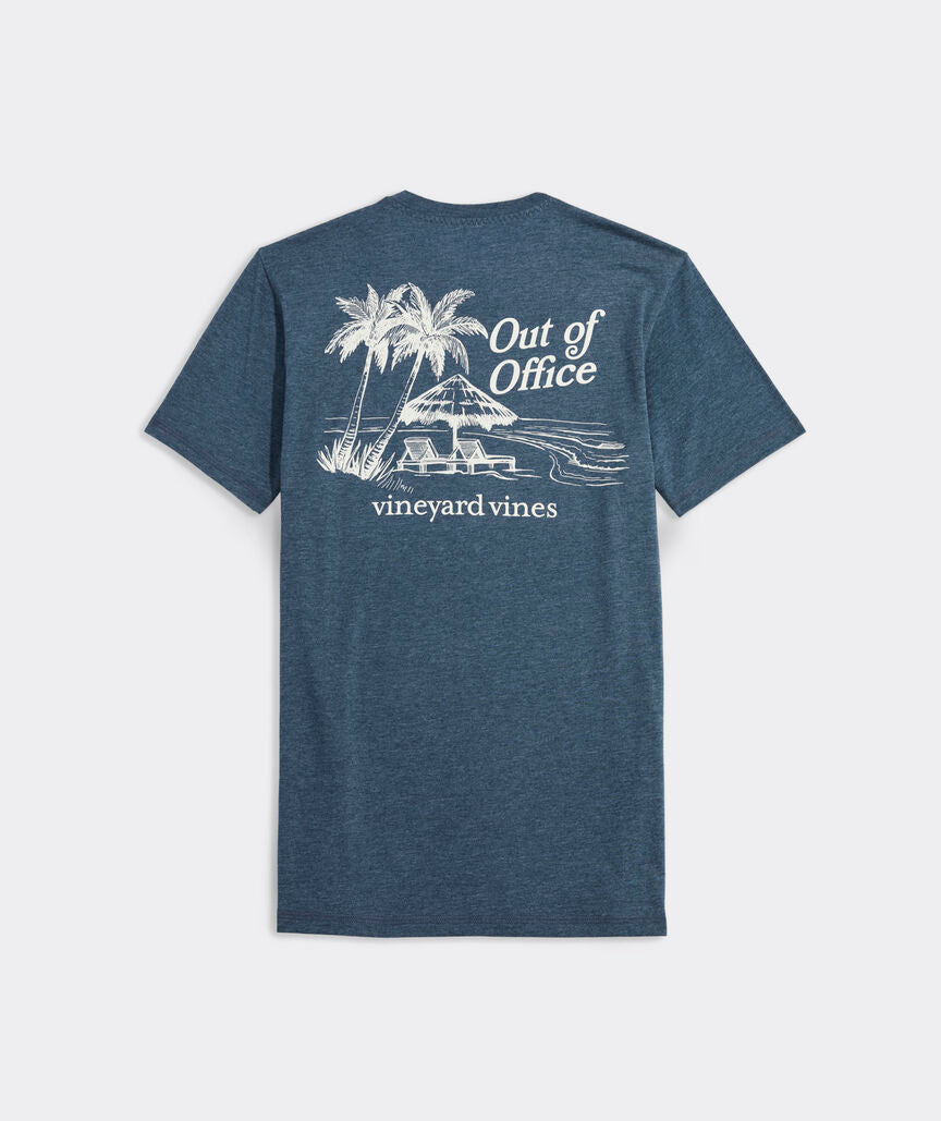 Vineyard Vines M SS Out of Office Dunes Tee KEY LARGO HEATHER