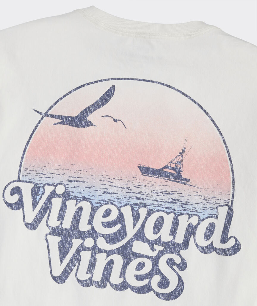 Vineyard Vines M SS Sunset Sport Fisher Tee MARSHMALLOW