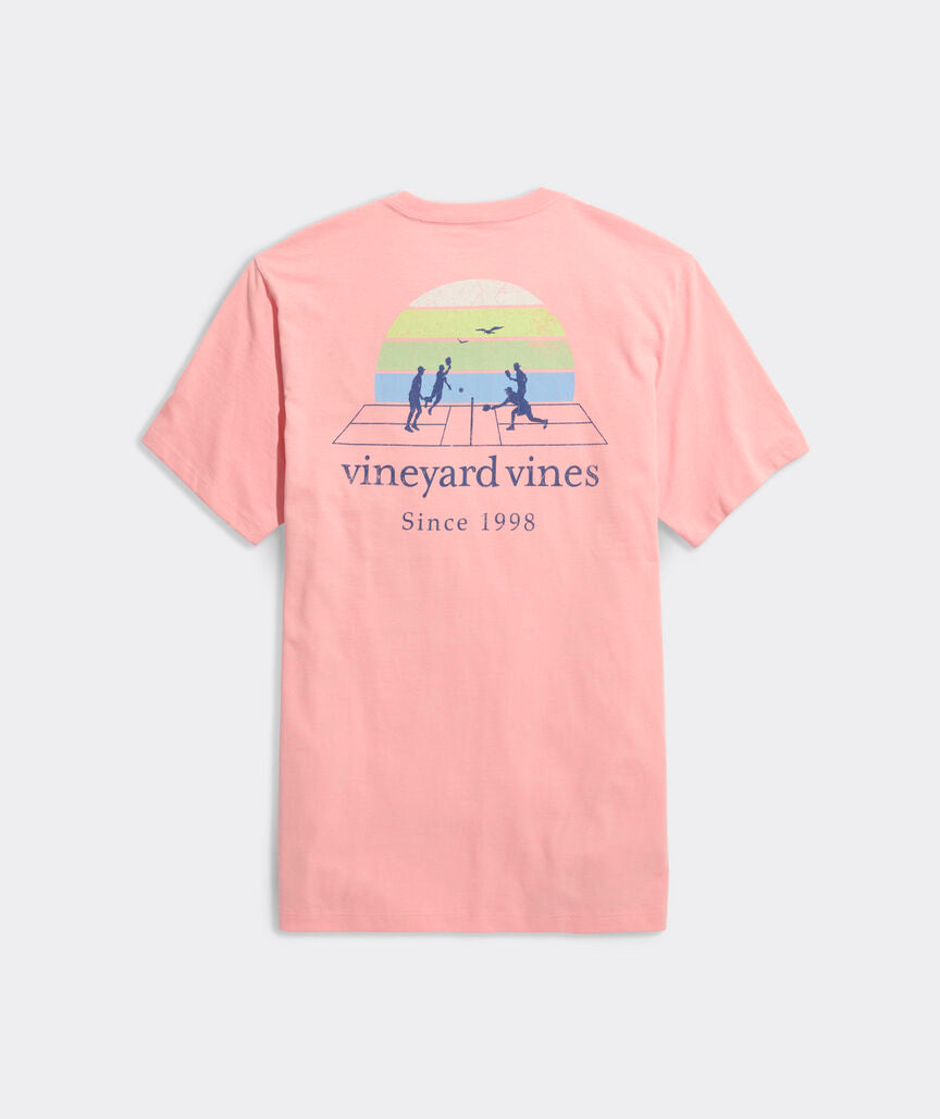 Vineyard Vines M SS Pickleball Tee PEACHES N CREAM