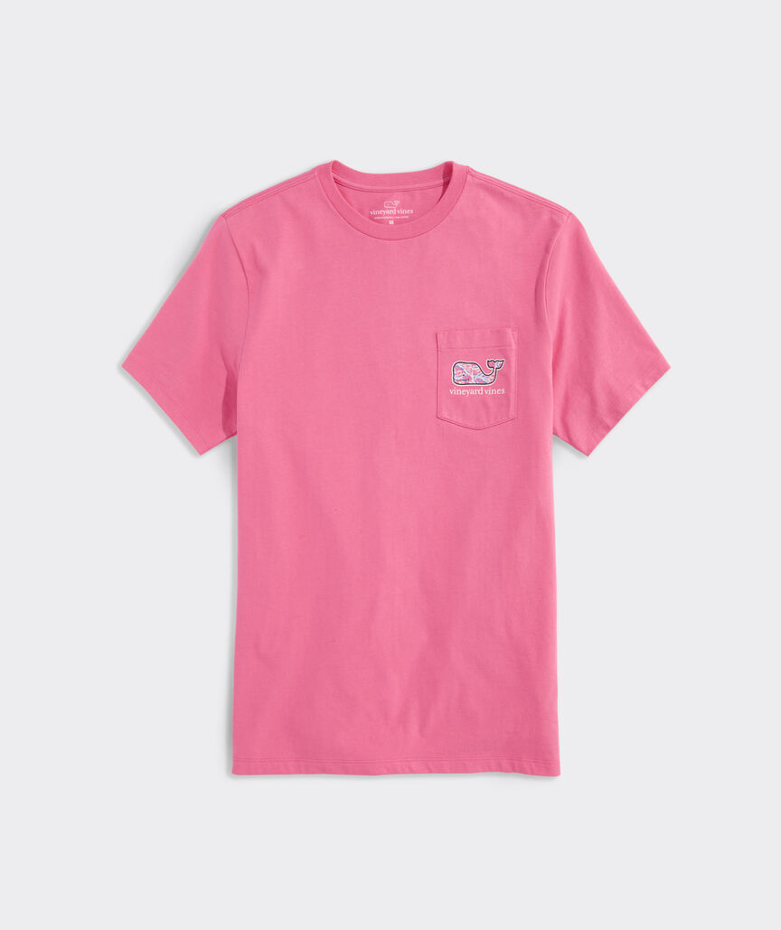 Vineyard Vines M SS Bone Fishing Whale Tee SUNSET PINK