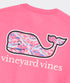 Vineyard Vines M SS Bone Fishing Whale Tee SUNSET PINK